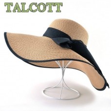Straw Hat For Mujer Summer Casual Wide Brim Sun Cap With Bowknot Ladies Vacatio  eb-43943532